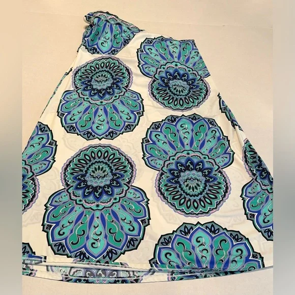 Sunshine 79 Women's Mellow Medallion Blue/Teal/White Swimsuit Coverup Size Small - Picture 6 of 12